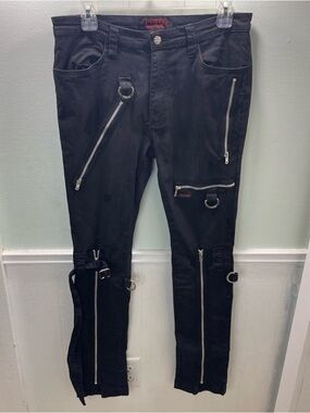 Tripp NYC Black Pants with Red Embroidered Logo